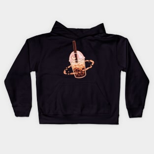 Brown Sugar Boba Milk Tea Space Kids Hoodie